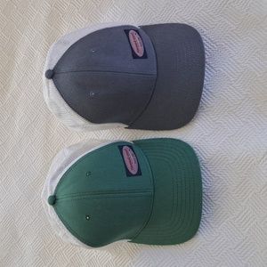 Vineyard‎ Vines Mens 2 Snap Back Baseball Caps Hats Denim & Blue Light Green